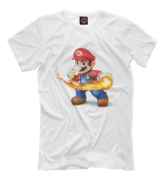 Футболка для мальчиков с изображением Super Mario Smash Bros цвета Молочно-белый