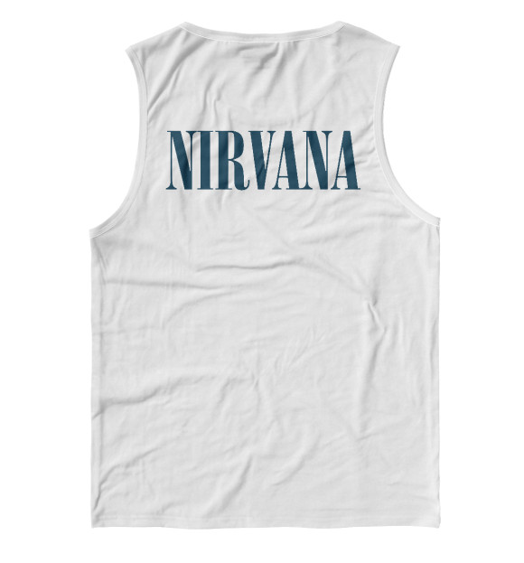 Майка для мальчика с притом Kurt Cobain (Nirvana) цвета Белый Майка для мальчика с изображением Kurt Cobain (Nirvana) цвета Белый