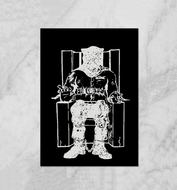 Плакат с притом Death Row цвета Белый Плакат с изображением Death Row цвета Белый