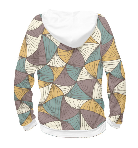 Мужское худи с изображением Abstract geometry цвета Белый