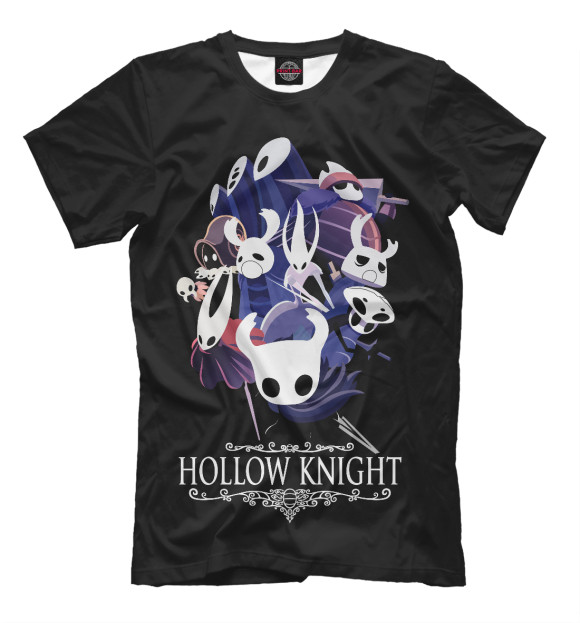 Мужская футболка с изображением Hollow Knight цвета Белый