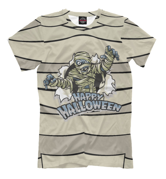 Футболка для мальчиков с изображением Мумия цвета Бежевый