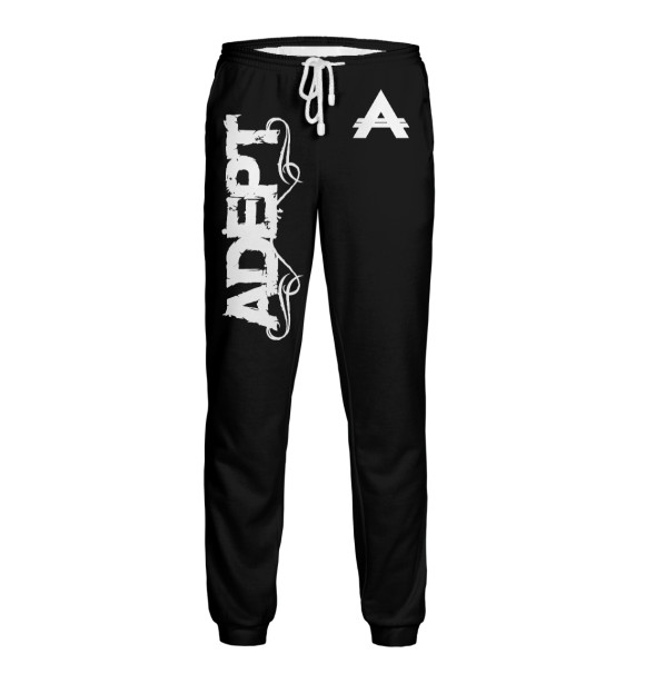 Мужские спортивные штаны с изображением Adept цвета Белый