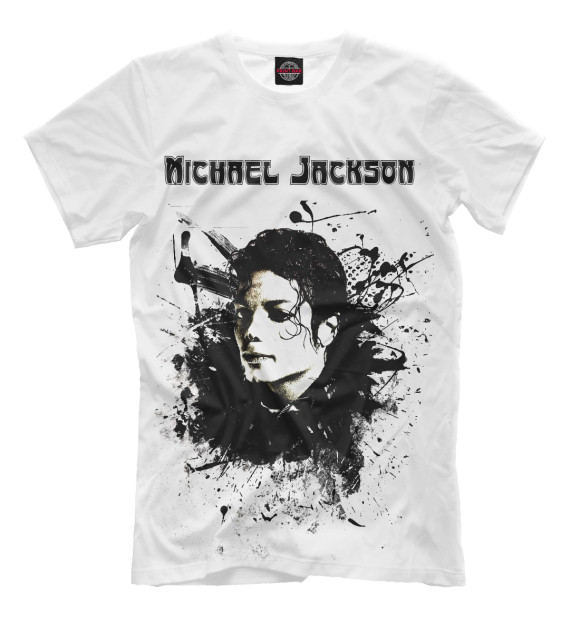 Мужская футболка с изображением Michael Jackson цвета Молочно-белый