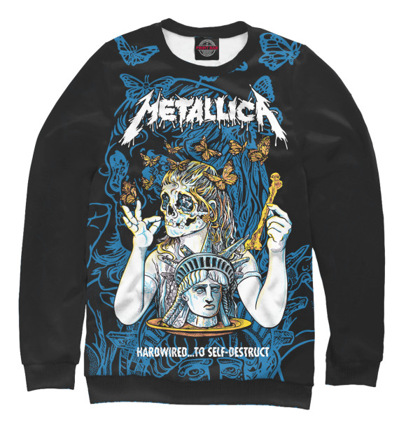 Свитшот для мальчиков с изображением Metallica цвета Белый