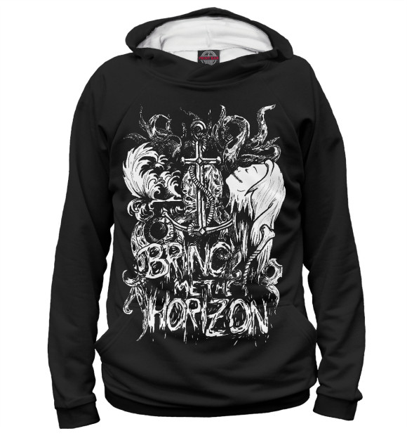 Женское худи с изображением Bring Me the Horizon цвета Белый