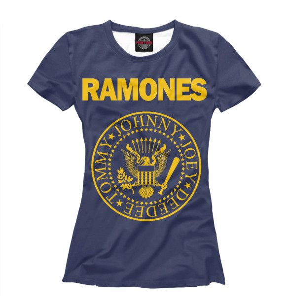 Женская футболка с изображением Ramones цвета Белый