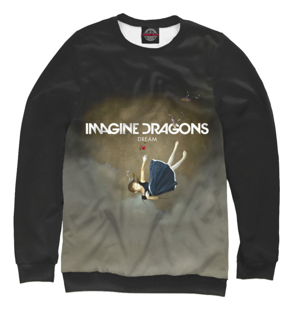 Свитшот для мальчиков с изображением Imagine Dragons цвета Белый