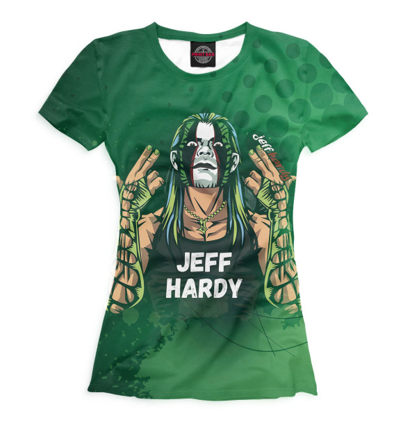 Футболка для девочек с изображением Джефф Харди цвета Белый