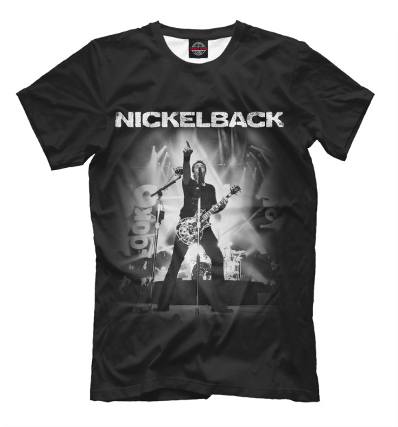 Футболка для мальчиков с изображением Nickelback цвета Черный