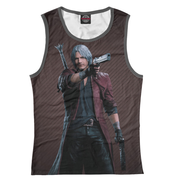 Майка для девочки с изображением Devil May Cry Dante цвета Белый