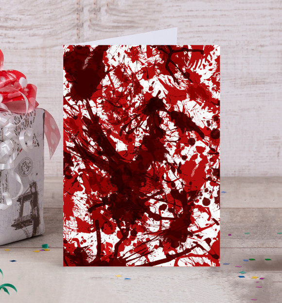 Открытка с изображением Blood wear цвета Белый