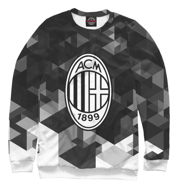 Мужской свитшот с изображением AC Milan Sport Black&White цвета Белый