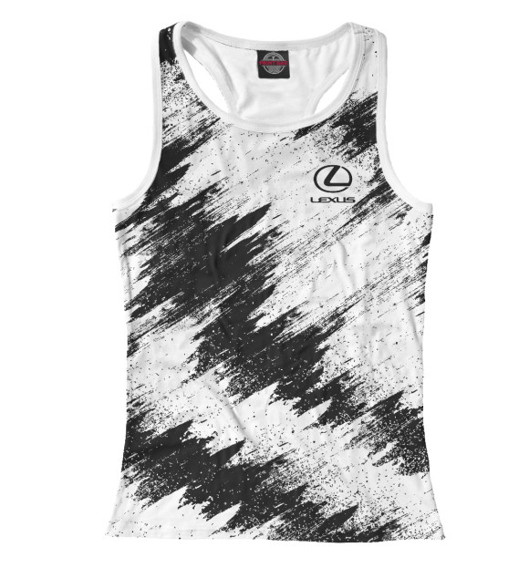 Женская майка-борцовка с изображением Lexus цвета Белый