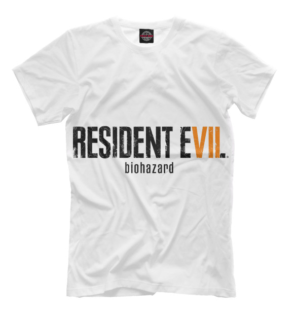 Мужская футболка с изображением RESIDENT EVIL цвета Молочно-белый