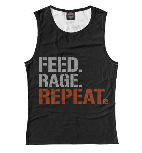 

Майки Print Bar, Белый, Feed Rage Repeat