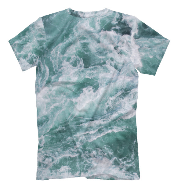 Мужская футболка с изображением Океан цвета Белый