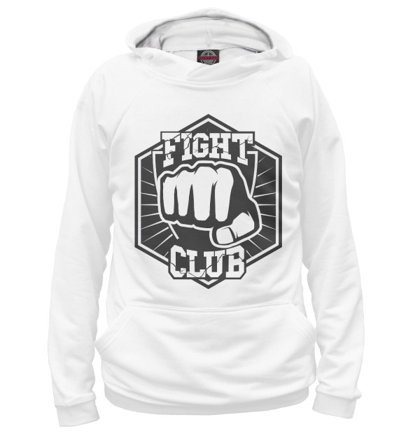 Женское худи с изображением Fight Club цвета Белый