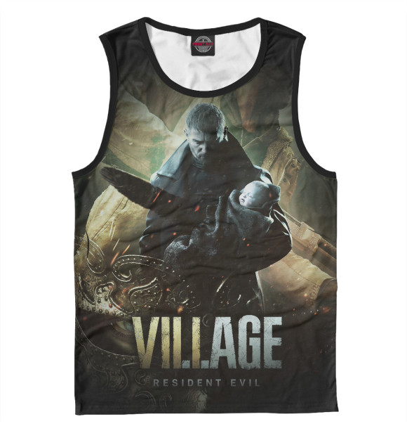 Майка для мальчика с изображением Resident Evil Village цвета Белый