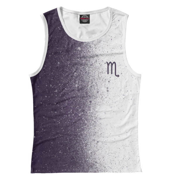 Майка для девочки с изображением Скорпион цвета Белый