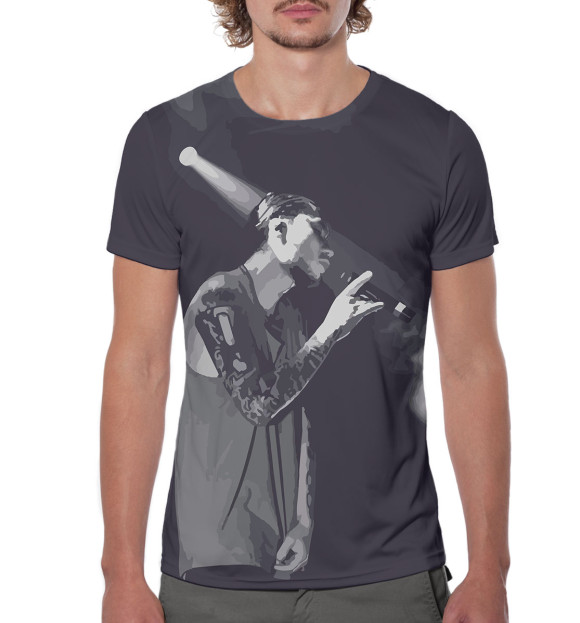 Мужская футболка с изображением Скриптонит цвета Белый