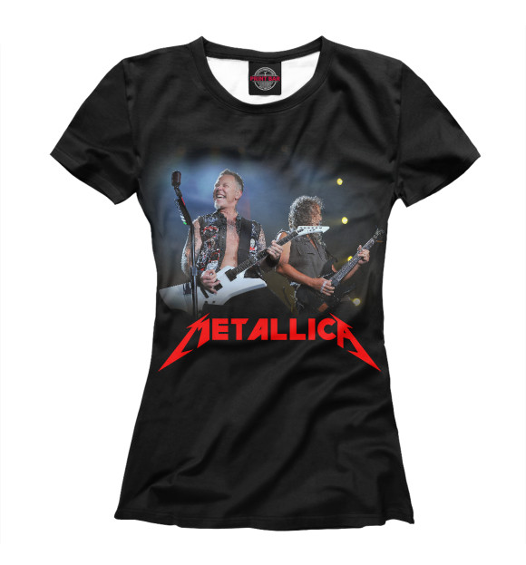 Футболка для девочек с изображением Metallica цвета Белый