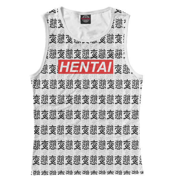 Женская майка с изображением Hentai цвета Белый