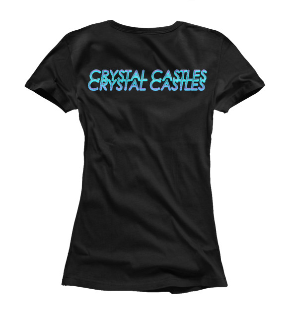 Футболка для девочек с изображением Crystal Castles цвета Белый