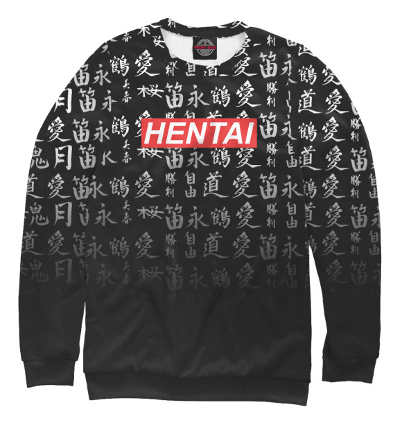 Свитшот для девочек с изображением Hentai цвета Белый