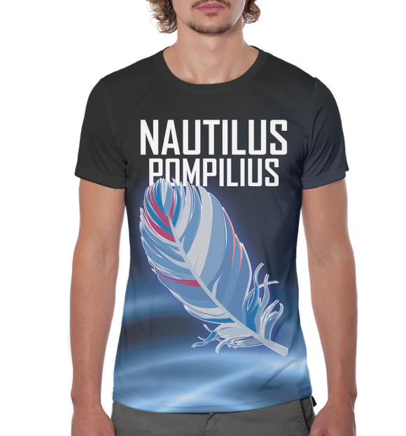 Мужская футболка с изображением Наутилус Помпилиус цвета Белый