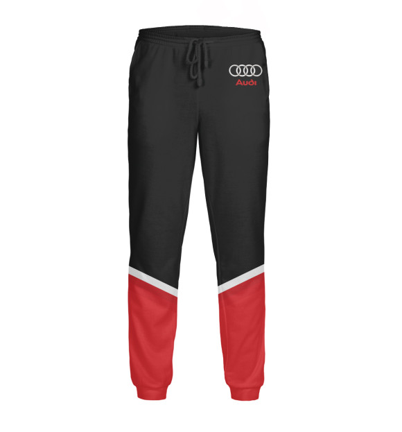 Мужские спортивные штаны с изображением Audi Black & Red цвета Белый