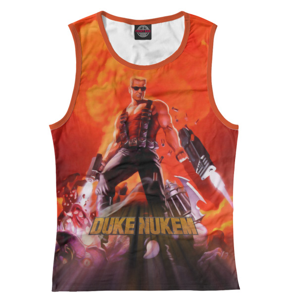 Майка для девочки с изображением Duke Nukem цвета Белый