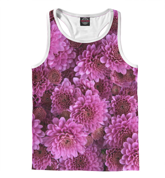 Мужская майка-борцовка с притом Астра цвета Белый Мужская майка-борцовка с изображением Астра цвета Белый