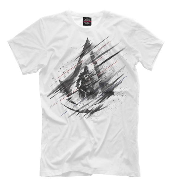 Мужская футболка с изображением Assassin’s Creed цвета Молочно-белый
