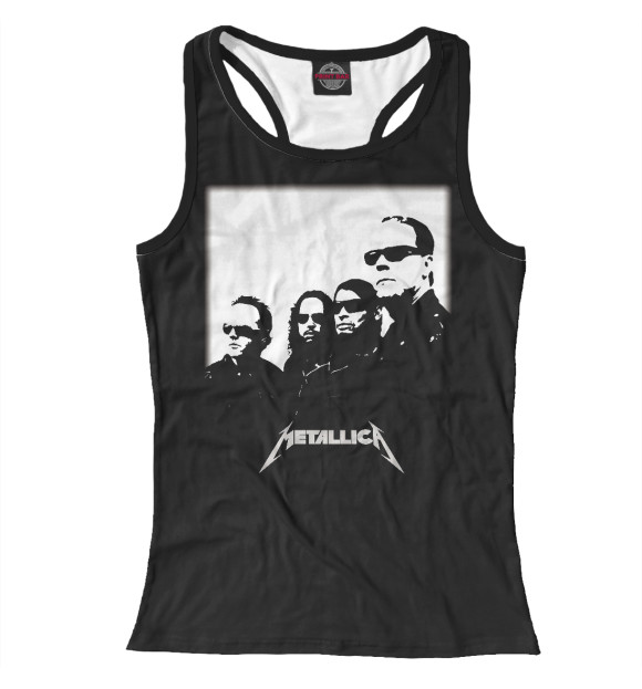 Женская майка-борцовка с изображением Metallica цвета Белый
