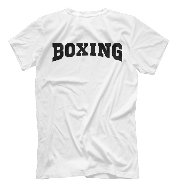 Мужская футболка с изображением Boxing цвета Белый