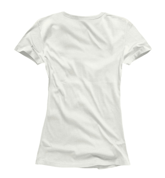 Женская футболка с изображением Самоед цвета Белый