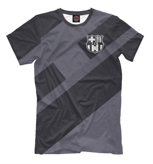Футболка для мальчиков с изображением FC Barcelona цвета Серый