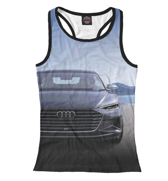 Женская майка-борцовка с изображением Audi цвета Белый