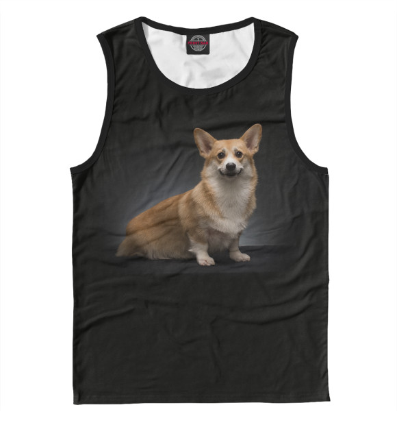 Майка для мальчика с изображением Corgi dog цвета Белый