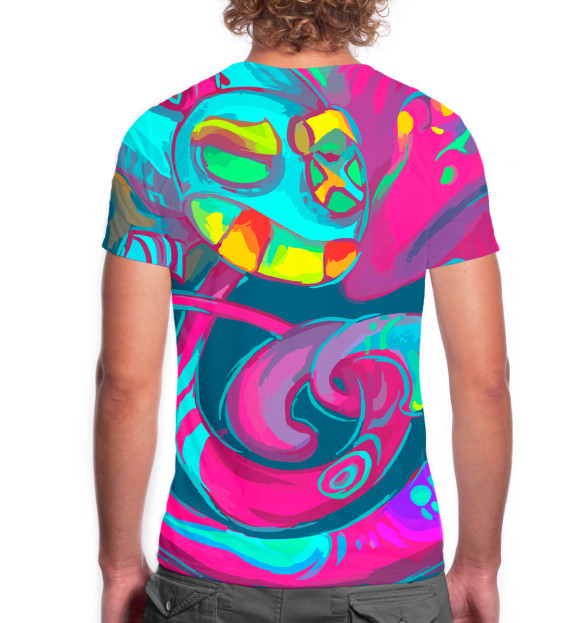 Мужская футболка с изображением Психоделика цвета Белый