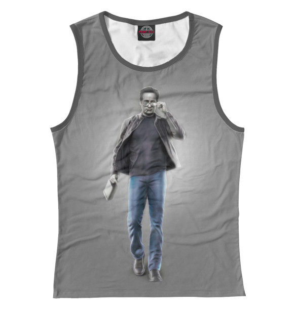 Женская майка с изображением Хэнк Муди цвета Белый