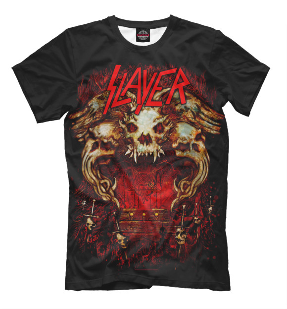 Футболка для мальчиков с изображением Slayer цвета Черный