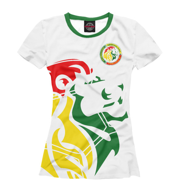 Женская футболка с изображением Сенегал цвета Белый