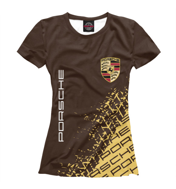 Футболка для девочек с изображением Porsche / Порше цвета Белый