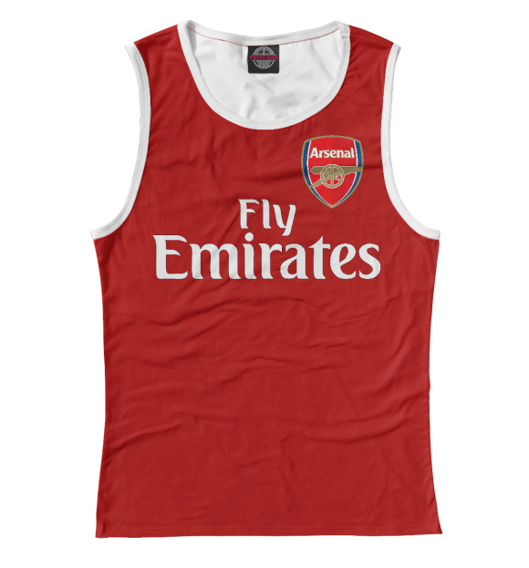 Женская майка с изображением FC Arsenal цвета Белый
