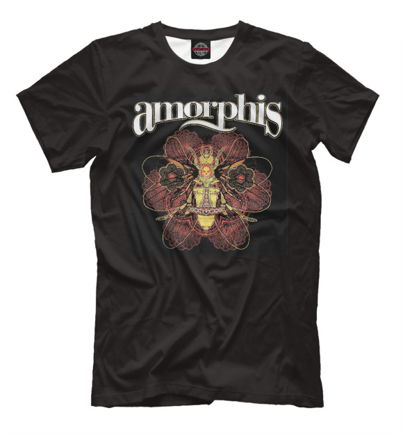 Мужская футболка с изображением Amorphis цвета Белый