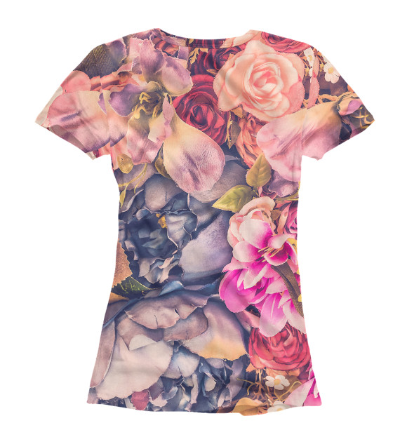 Футболка для девочек с изображением Vintage Flower цвета Белый