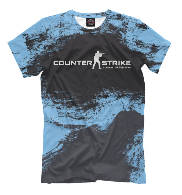 Мужская футболка с изображением Counter Strike цвета Молочно-белый