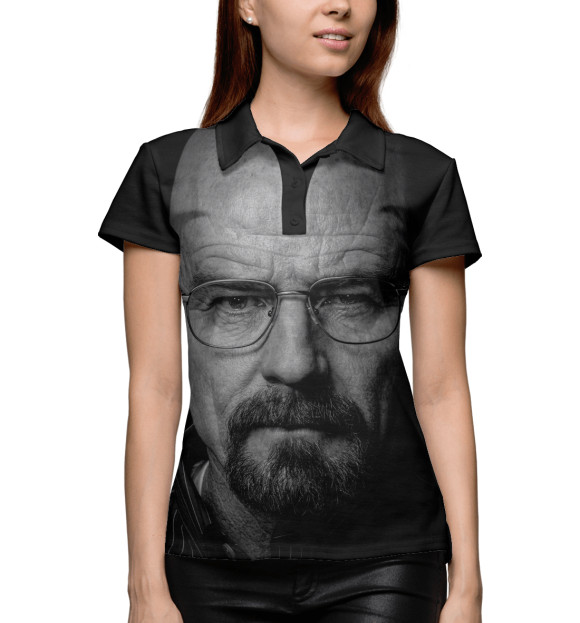 Женское поло с изображением Walter White цвета Белый
